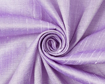 Lilac 100% Pure Silk Dupioni Fabric 54"Wide BTY Drape Blouse Dress Craft FREE SHIPPING