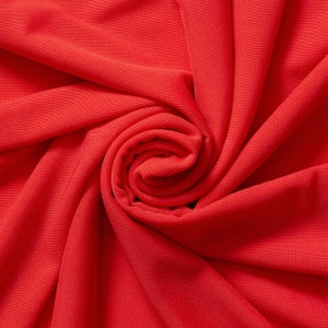 Solid Power Mesh Fabric Nylon Spandex 60&quot; wide Stretch Sold BTY Red
