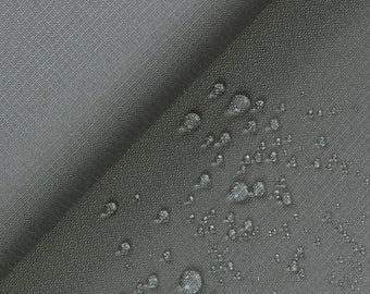 Ottertex®  Polyester Ripstop (PU Coated) 8.7oz 100% Polyester 58/60" Wide Waterproof Fabric BTY Grey