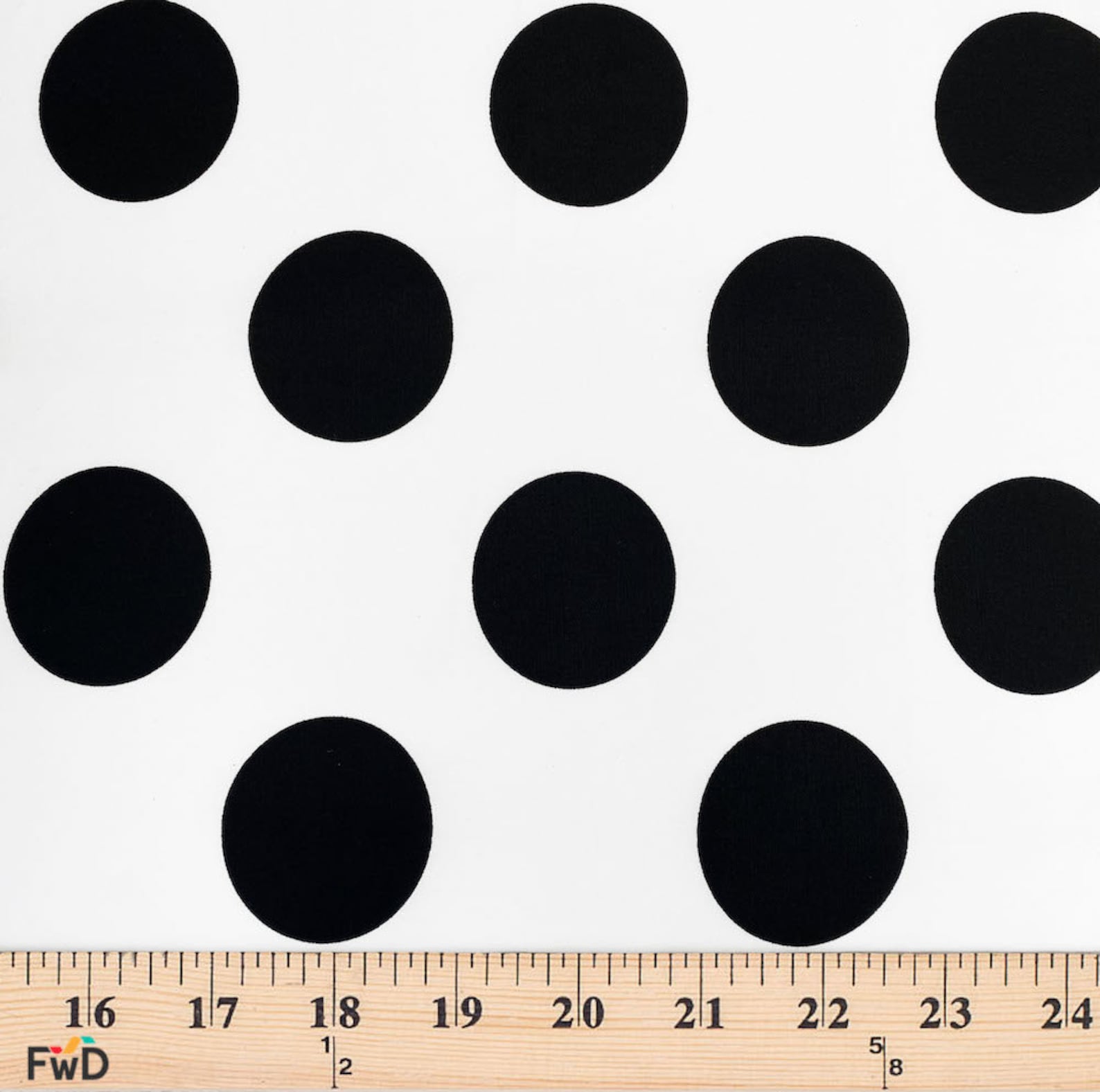 Polka Dot Extra Large Printed Fabric White / Black 100 Cotton Etsy