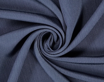 Navy Crinkle Polyester Fabric 60" Wide Many Colors Draping & Apparel