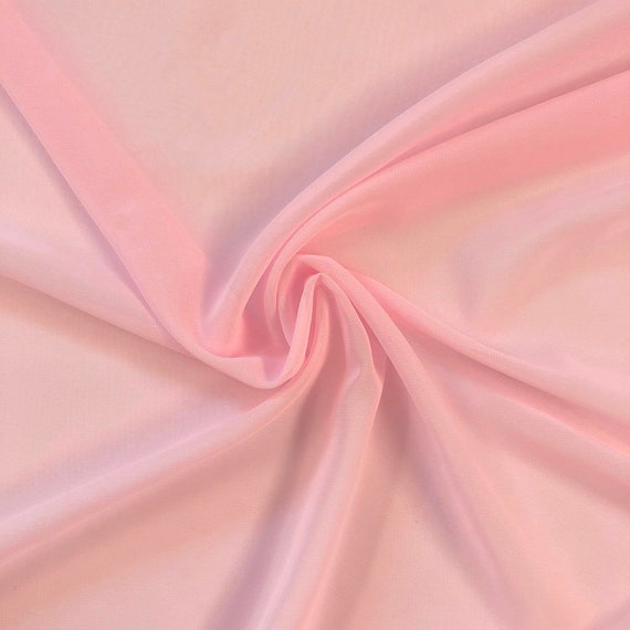 IVORY 2 WAY STRETCH POLYESTER CHIFFON DRESS LINING-SHEER-58/" WIDE-SOLD BY YARD.