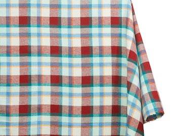 Flannel Brushed Hypoallergenic Cotton Tartan Plaid Geometric #19 Yarn Dyed Fabric By The Yard To Sew Apparel, Accessories, & Décor