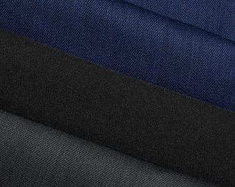 Tessuto denim slub twill 8 oz 260 GSM 52 pollici cotone elasticizzato poliestere spandex tagliato su misura per cucire abbigliamento, accessori e decorazioni