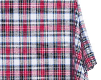 Flannel Brushed Tartan Plaid Fabric Geometric Hypoallergenic Cotton Dallas Yarn Dyed Fabric By The Yard To Sew Apparel, Décor, & More