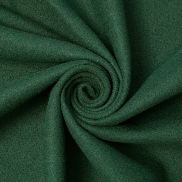 Hunter Green Brushed 100% Polyester Wool Coating Fabric Soft 58" Wide 15 Colors By The Yard