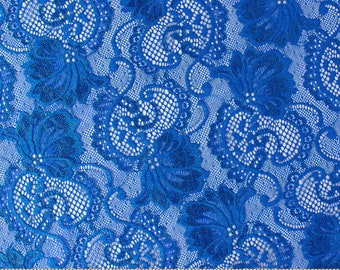 Royal Blue Stretch Lace - Etsy