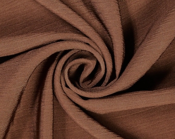 Brown Crinkle Polyester Fabric 60" Wide Many Colors Draping & Apparel