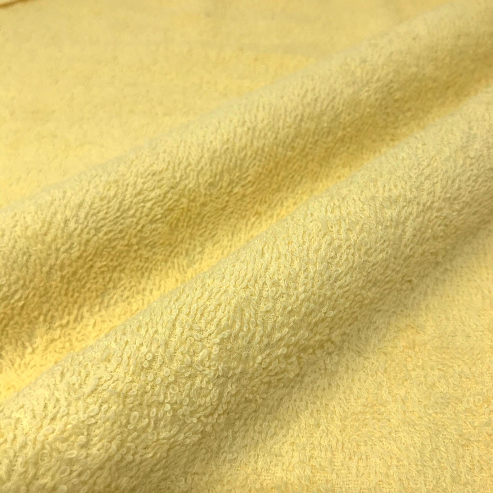 Yellow Terry Cloth Fabric 45 Wide 100 Cotton Sold By Etsy
