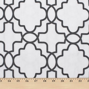 Ottertex™ Printed Canvas Fabric Waterproof Outdoor 60&quot; Wide 600 Denier By The Yard - Trellis White
