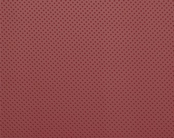 Wine Dotted Stretch Vinyl Fabric Upholstery Faux Leather Pleather 54" Wide By the Yard