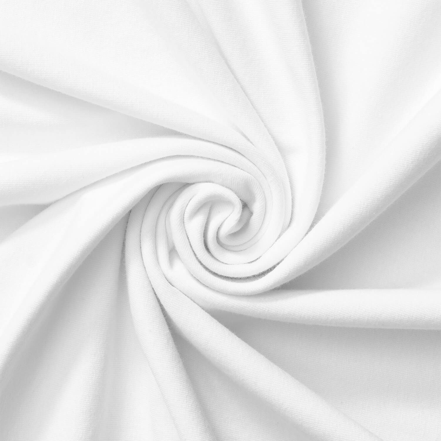 White - Organic Cotton/Spandex Jersey Knit Fabric — CLOTH STORY