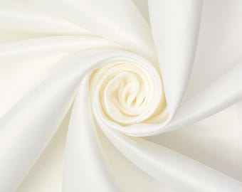 Off White Charmeuse Bridal Satin Fabric for Wedding Dress 60" inches By the Yard Charmuse