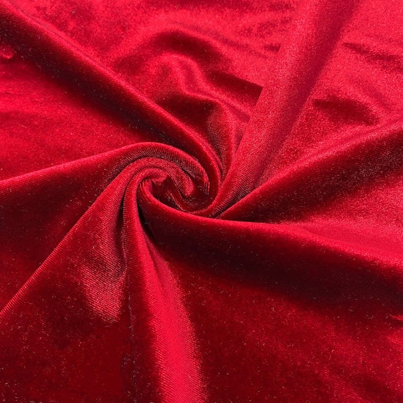 Wine Stretch Velvet Fabric 60'' Wide by the Yard for Etsy