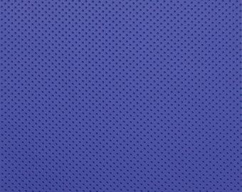 Royal Blue Dotted Stretch Vinyl Fabric Upholstery Faux Leather Pleather 54" Wide By the Yard