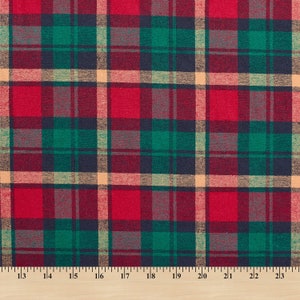 Stirling Tartan Plaid Hypoallergenic Cotton Flannel 58&quot; Fabric By The Yard