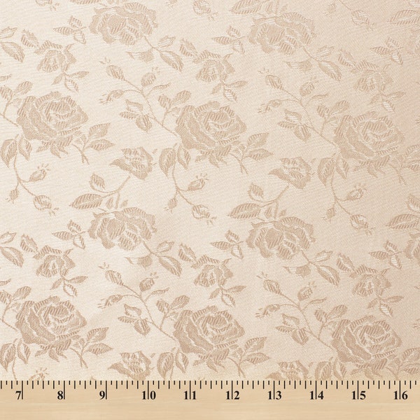 Floral Amour Orange Satin Fabric By the Yard Pre Order