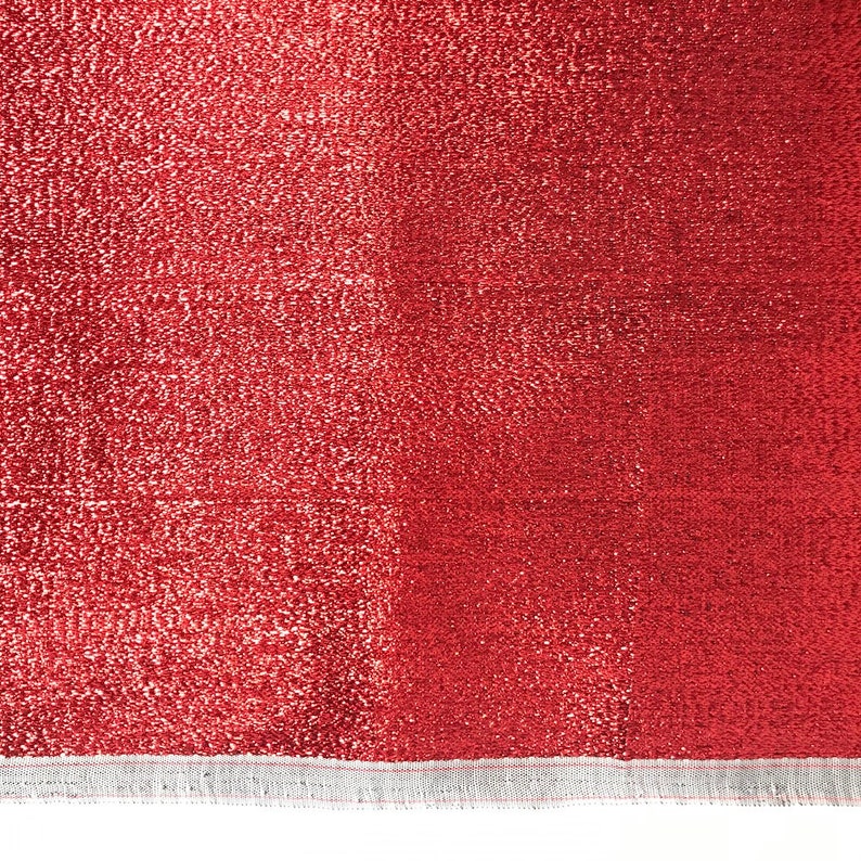 Red Metallic Foil Brocade Fabric 56 Wide 100/% Polyester Sold By The Yard