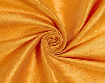 Black Dots on Yellow Shantung Embroidered Dupioni Silk main image 1