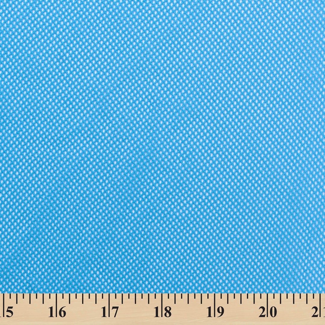 Polyester Knit Diamond Mesh Fabric Blue Sheer Polyester 63 by the Yard