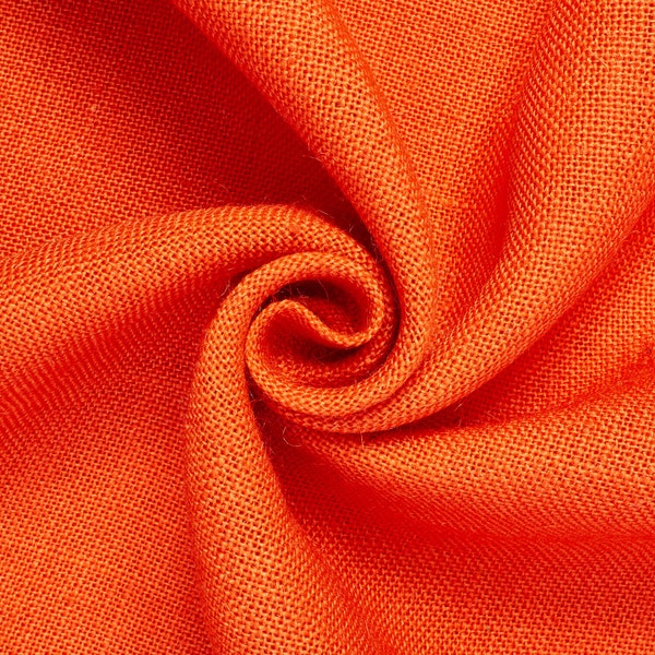 Burlap Gunny Hessian 100% Natural Sustainable Jute 60/61" Fabric By The Yard - Orange