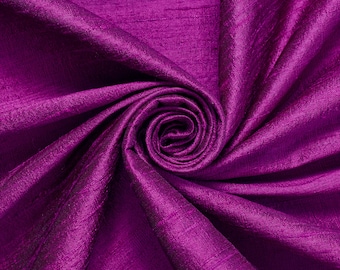 Magenta 100% Pure Silk Dupioni Fabric 54"Wide BTY Drape Blouse Dress Craft FREE SHIPPING