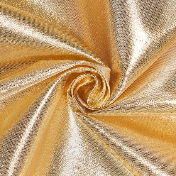 Tissue Lame Fabric Shiny Gold for Craft Decoration Costume Design 44'' Wide By The Yard