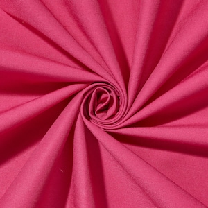 Fuchsia Stretch Broadcloth Fabric Cotton Polyester Spandex Blend 59&quot; Inches Apparel Solid PolyCottonSpandex Per Yard