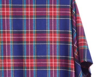 Flannel Brushed Tartan Plaid Fabric Geometric Hypoallergenic Cotton Tom Yarn Dyed Fabric By The Yard To Sew Apparel, Décor, & More