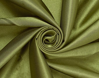 Martini Olive Crepe Back Satin Bridal Fabric for wedding dresses, decorations, drapes, crafts crepeback by the yard