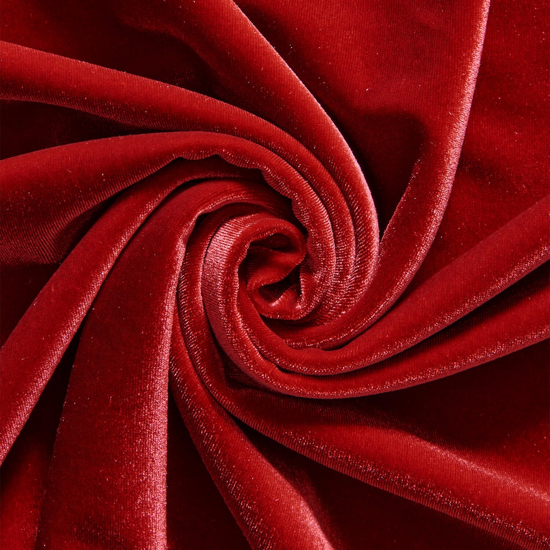Royal Velvet Fabric Red, by the yard