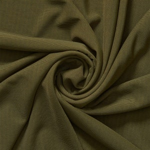 Solid Power Mesh Fabric Nylon Spandex 60&quot; wide Stretch Sold BTY Dark Olive