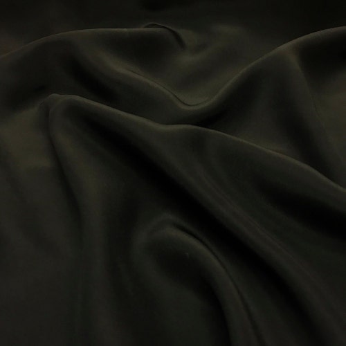 100% Silk Black Color 19mm Silk Satin Fabric for Dress Shirts | Etsy