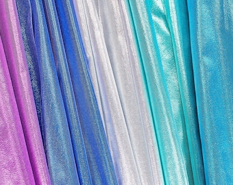 Tissue Lame Fabric 44/45 Inch Shiny Sheer Metallic Nylon By The Yard For Sewing Costumes, Dancewear, Apparel, Accessories, & Décor