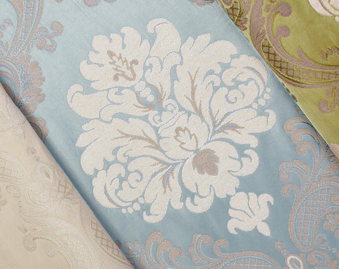 Jacquard Chenille Upholstery Fabric, Classic Damask Pattern, Luxury ...