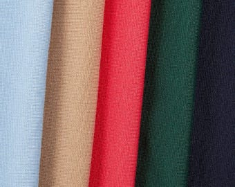 Ponte De Roma Double Knit Stretch Rayon Nylon Heavyweight 360 GSM Fabric For Sewing Apparel, Décor, & More
