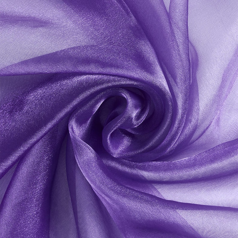 Deep Purple Crystal Sheer Organza Fabric for Fashion Crafts - Etsy