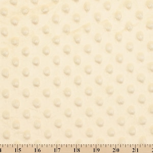 Ivory Minky Dot Super Soft Cuddle Fleece Fabric 58/60&quot; Sold By The Yard
