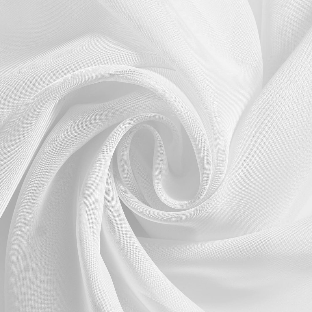 White Sheer Voile Fabric 118 Wide Curtain Drapery and Apparel per Yard