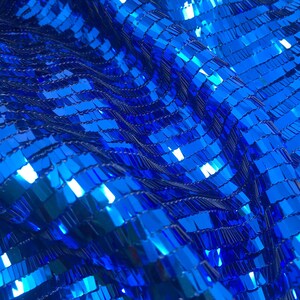 Koninklijke rechthoek piano pailletten op stretch nylon mesh 63/64 &quot;stof verkocht BTY