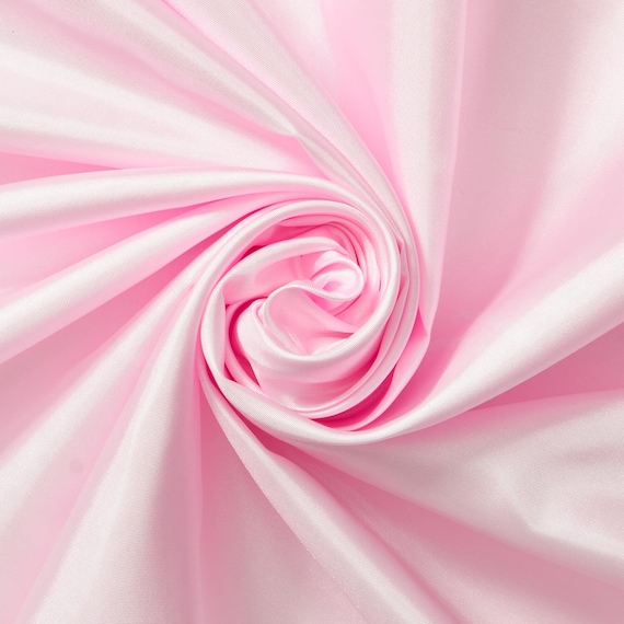 Light Pink Polyester Lining Fabric Silk Habutae 60 Wide Habotai Habutai By  The Yard