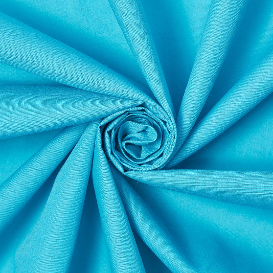 Turquoise Crepe Fabric - 60, By The Yard