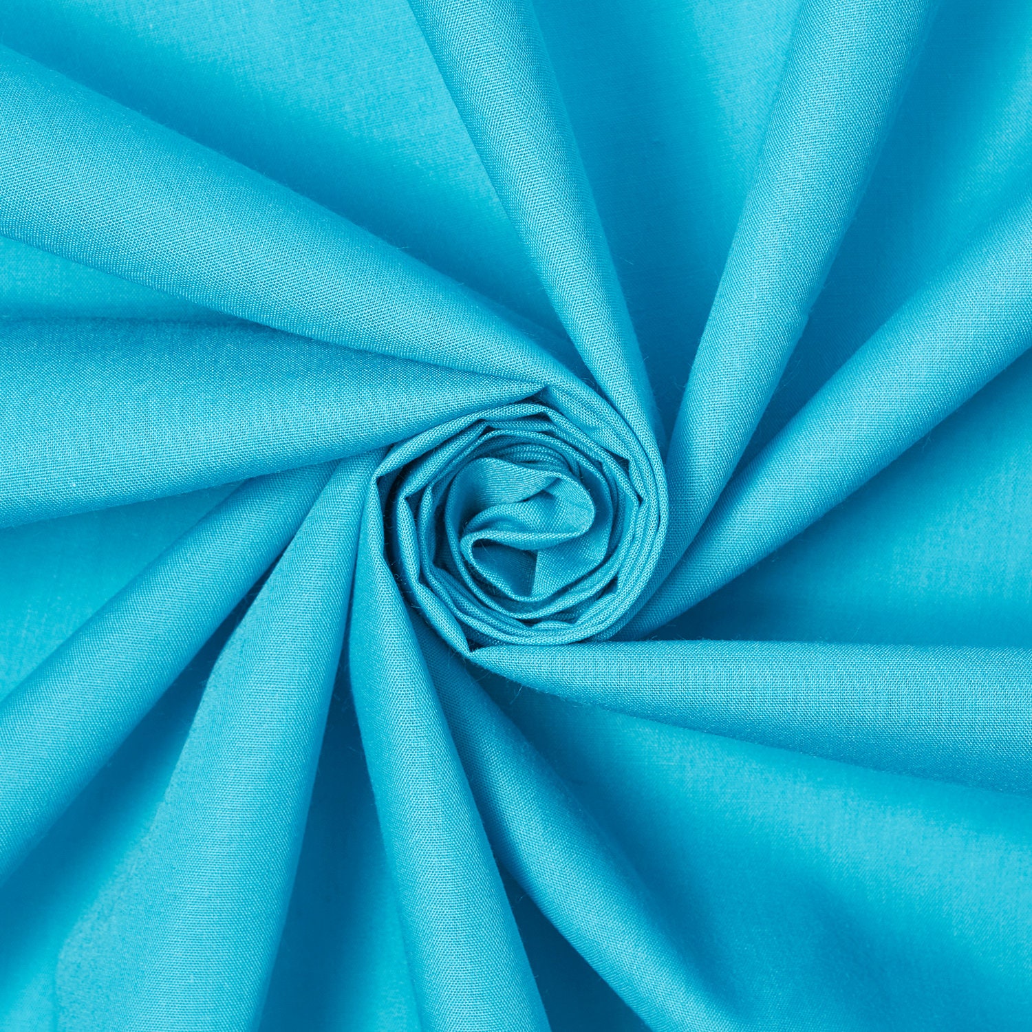 Turquoise Cotton Polyester Broadcloth Fabric 60 Inches Apparel Solid  Polycotton per Yard 