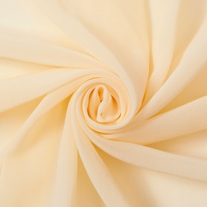 Tela de gasa de plátano Poliéster Todos los colores sólidos Sheer 58'' Corte ancho a medida para prendas, decoración, manualidades
