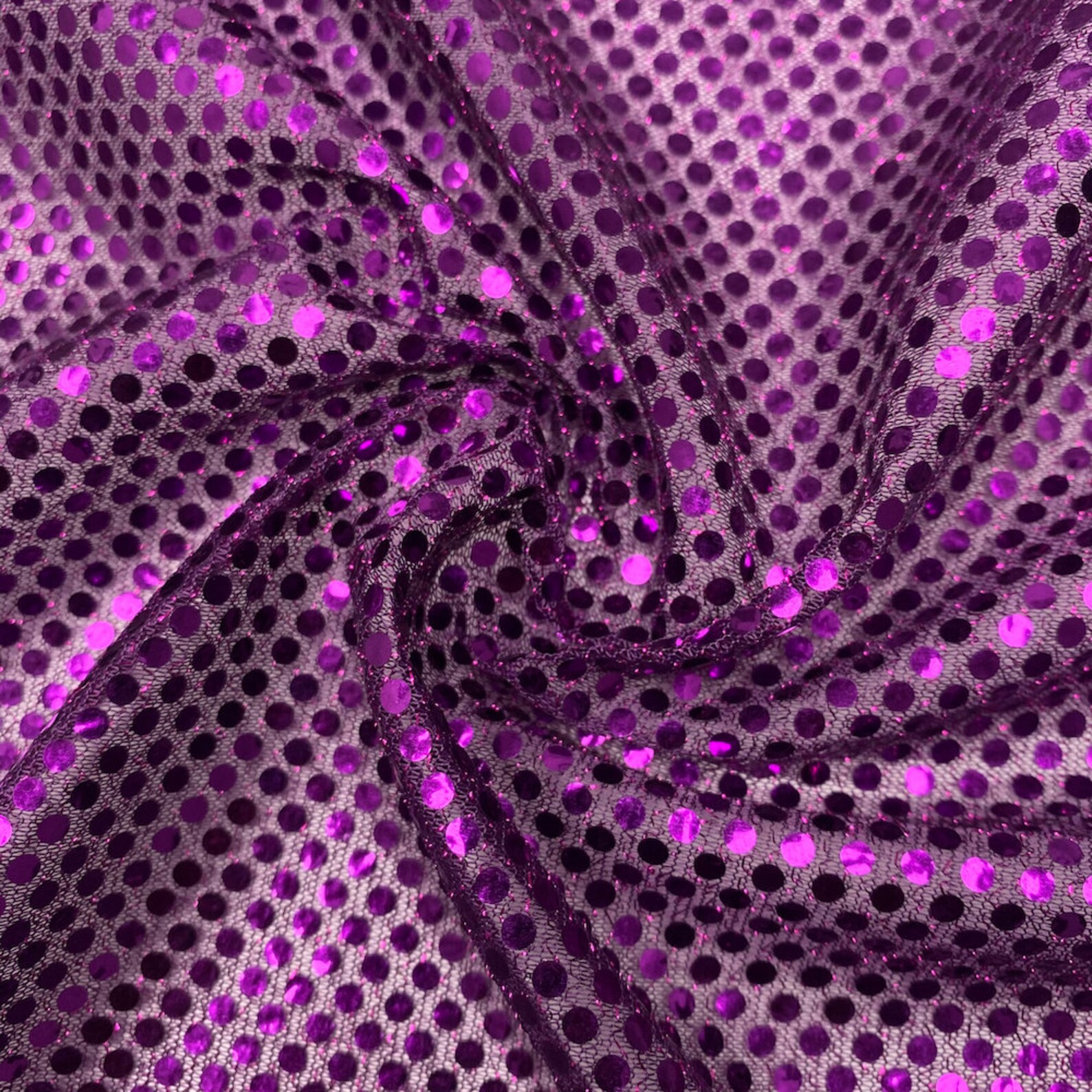 Purple Shiny Sequin Dot Confetti Fabric for Sewing Costumes Etsy