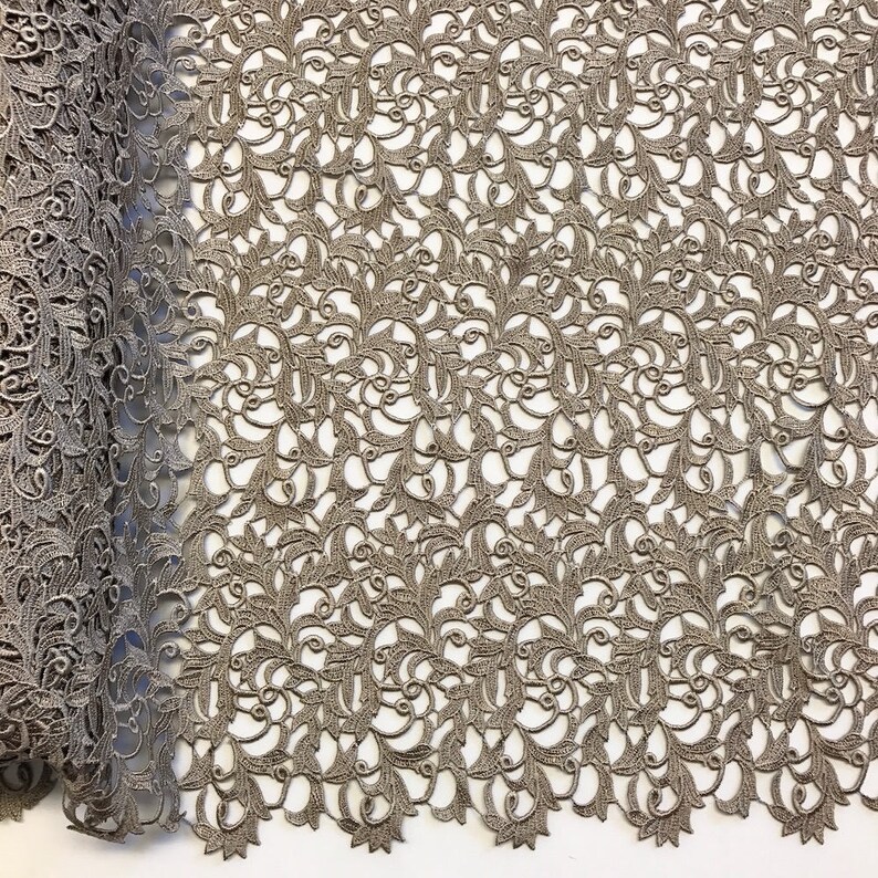 Sand Heather Guipure French Venice Lace Embroidery 52 inches wide many colors