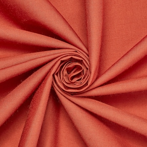 Rust Cotton Polyester Broadcloth Fabric Apparel 45&quot; Inches Solid PolyCotton Per Yard