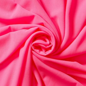 Solid Power Mesh Fabric Nylon Spandex 60&quot; wide Stretch Sold BTY Neon Fuchsia