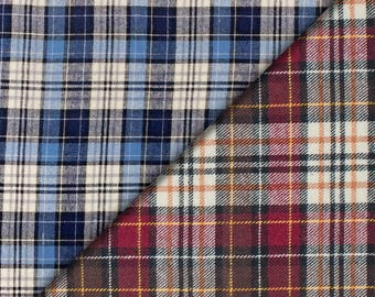 Flannel Brushed Hypoallergenic Cotton Tartan Plaid Geometric Simon Yarn Dyed Fabric By The Yard For Sewing Apparel, Accessories, & Décor
