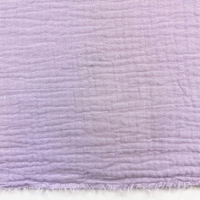 Double Cotton Gauze Fabric 100/% Cotton 5152 inches Wide Crinkled Sold BTY Lavender